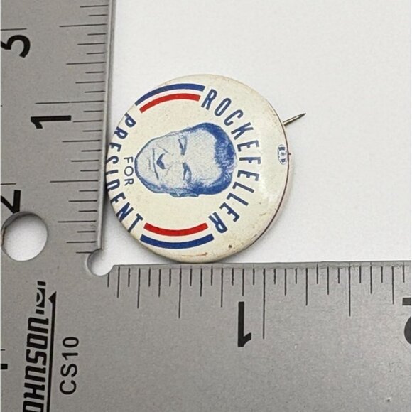 Vintage Nelson Rockefeller For President Campaign Button 1960s Pin Political - Picture 2 of 6